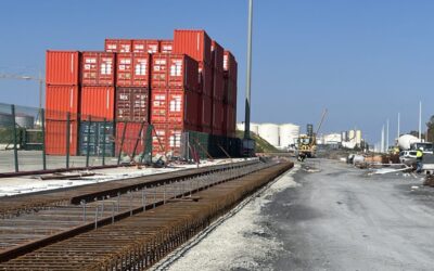 El Puerto de Huelva lleva a cabo las obras de ampliación de la terminal ferroviaria del Muelle Sur